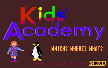 Kids' Academy - Which, Where, What_Disk1 screen shot title